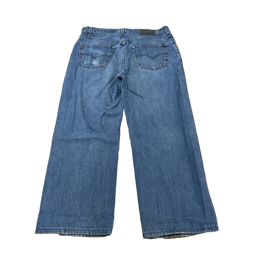 Vtg Levis Silver Tab Relaxed Straight Loose Jeans Mens 34X26 USA Made 90s Y2K